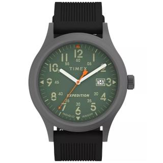 【TIMEX】天美時 遠徵系列 40毫米探險風格 矽膠錶帶手錶 綠x黑 TXTW4B30200