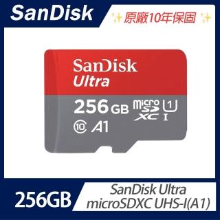 【SanDisk 晟碟】Ultra microSDXC UHS-I A1 256GB 記憶卡(臺灣代理商貨)