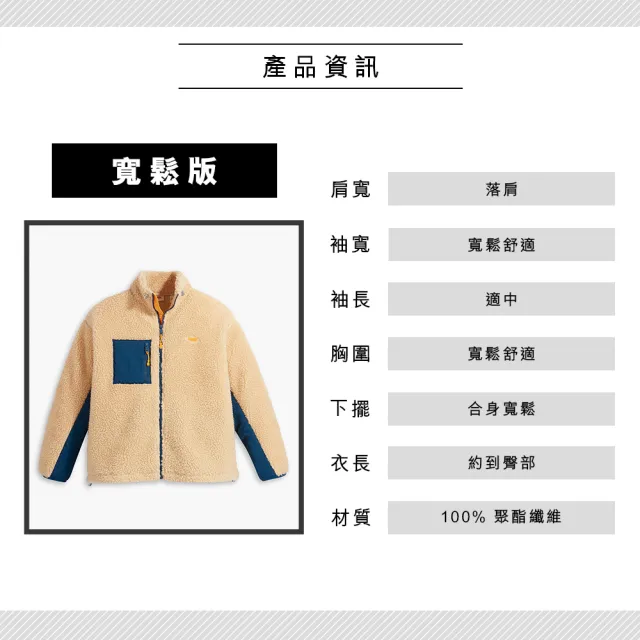 【LEVIS 官方旗艦】女款 暖身鋪毛防風outdoor外套 立領 / 大地黃 熱賣單品 A6241-0000