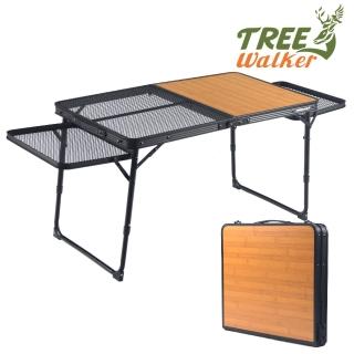 【TreeWalker】二合一可調高度鋼網桌(露營桌、摺疊桌)