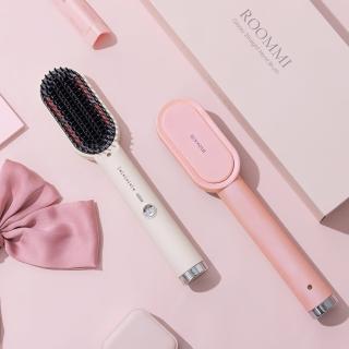 【Roommi】Glossy 電熱直髮梳(造型梳 電捲梳 負離子 消靜電)
