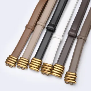 【MoonDy】腰帶 腰封 褲帶 韓國皮帶 伸縮皮帶 搭配神器 精品皮帶 可調節腰帶 女士 真皮皮 