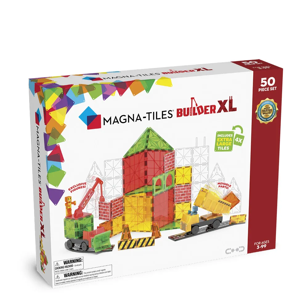 【Magna-Tiles】磁力積木-工程基地 50片 XL(打造孩子偉大建築)