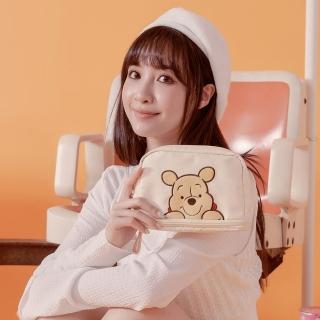 【PARTAKE】Disney-小熊維尼萌萌頭-化妝包-奶油黃(PTD23-E5-23BG)