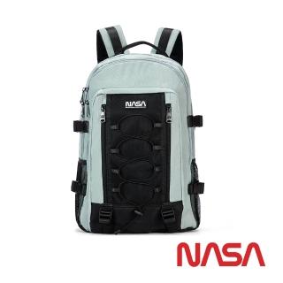 【NASA SPACE】山形/重工機能抽繩雙肩後揹包-NA20009(星空綠)