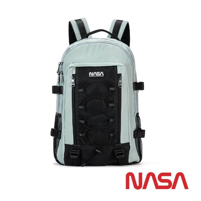 【NASA SPACE】山形/重工機能抽繩雙肩後背包-NA20009(星空綠)