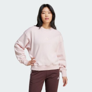 【adidas 愛迪達】運動服 長袖上衣 大學T 衛衣 女上衣 W ALL SZN SWT(IY6753)