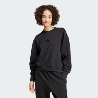 【adidas 愛迪達】運動服 長袖上衣 大學T 衛衣 女上衣 W ALL SZN SWT(IX3812)