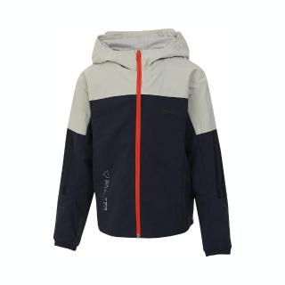 【adidas 愛迪達】外套 童裝 大童 男女童 運動連帽外套 LK CE WV JKT 灰藍 JN9568
