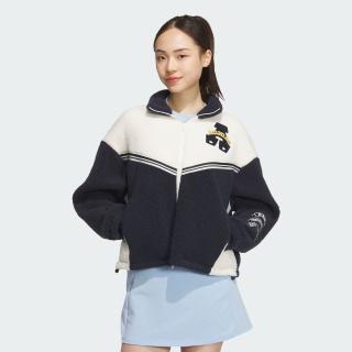 【adidas 愛迪達】運動外套 休閒外套 立領外套 絨毛 女外套 WARM JKT(JD6369)