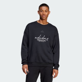 【adidas 愛迪達】運動服 大學T 衛衣 長袖上衣 男上衣 BL FT CRW Q3(IW3542)