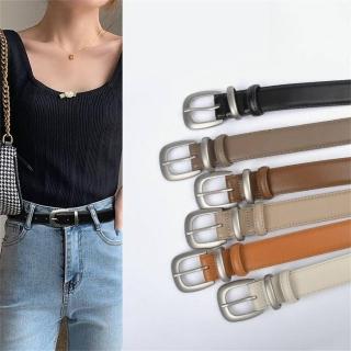 【MoonDy】腰帶 褲帶 女皮帶 精品皮帶 棕色腰帶 銀扣腰帶 真皮皮帶 西裝皮帶 牛皮帶 老錢風穿搭