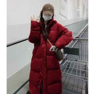 【巴黎精品】現貨+預購 真羽絨90%鴨絨羽絨外套羽絨衣夾克(保暖韓系長版白鴨絨麵包服女外套2色a1ii9)