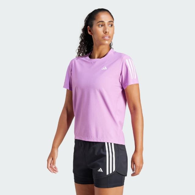 【adidas 愛迪達】短袖上衣 女款 運動 OTR B TEE 粉 IV5494