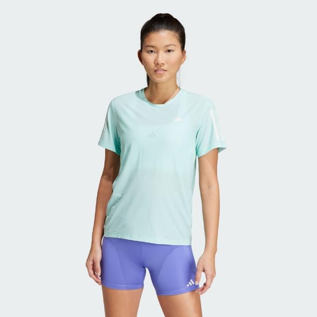 【adidas 愛迪達】短袖上衣 女款 運動 OTR B TEE 綠 IV5493