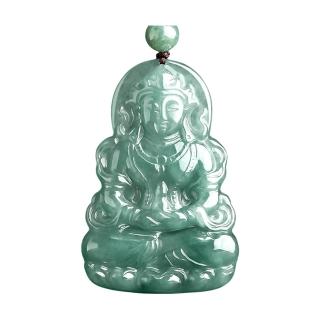 【LEEHER】玉石吊墜/翡翠度母觀音/天然緬甸A貨/掛件/招財/高檔翡翠/吊墜項鍊/富貴/玉墜/油青冰種/翡翠項鍊