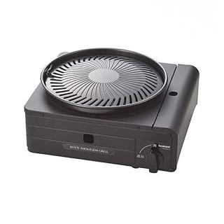 【Iwatani 巖谷】日本 多功能少煙燒烤磁式瓦斯爐 1.0kw 黑色/臺 CB-MSG-1