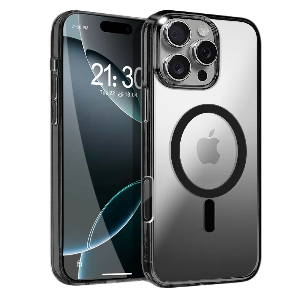 【DAPAD】for iPhone16 Pro 6.3 專利傳感技術磁吸保護殼-透黑