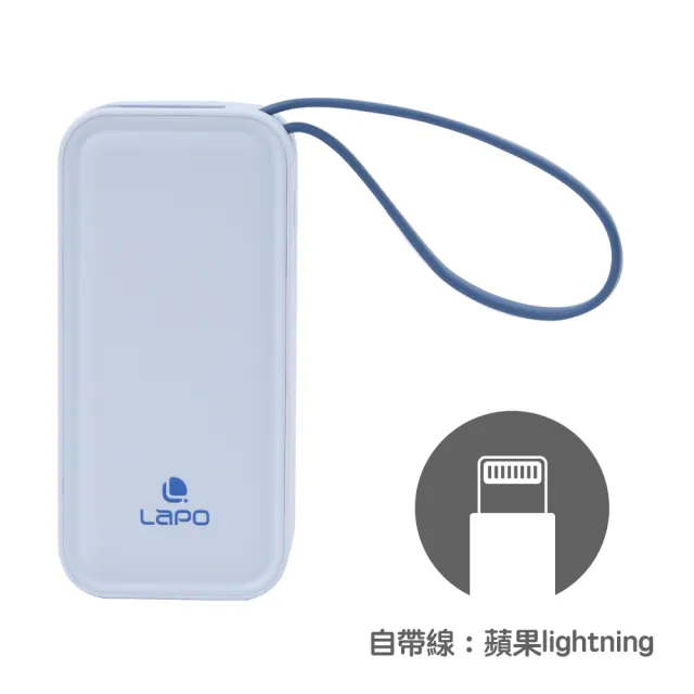 【LaPO】20W雙向快充二合一充電器 WT-06 5000mAh 快充行動電源(充電器+行動電源功能二合一)