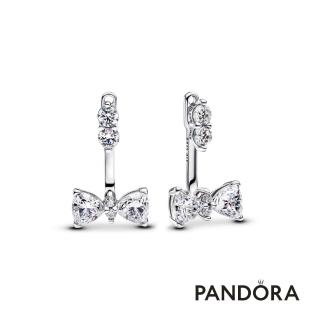 【Pandora 官方直營】璀璨蝴蝶結耳墜(925銀)