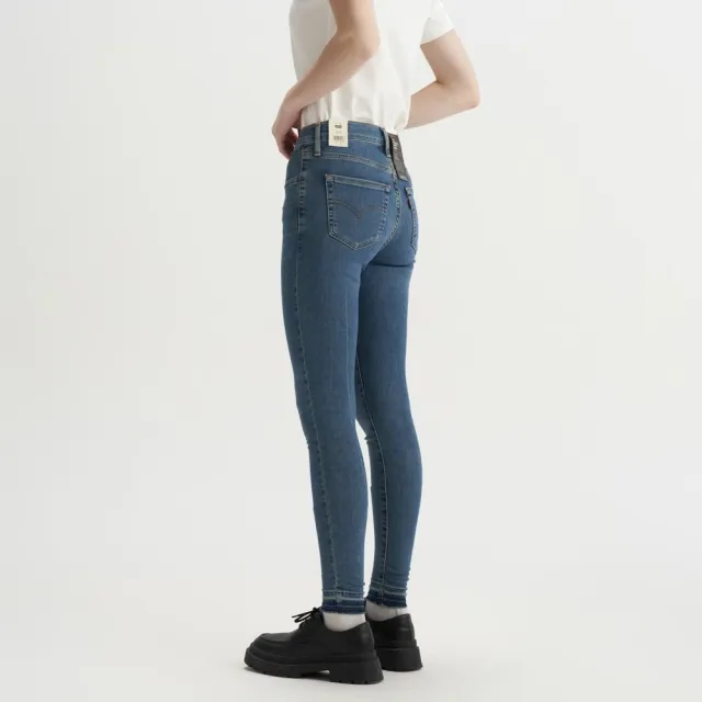 【LEVIS】女 720高腰超緊身窄管/超彈力牛仔褲/淺藍色水洗X不收邊褲管 及踝款 熱賣單品 52797-0387