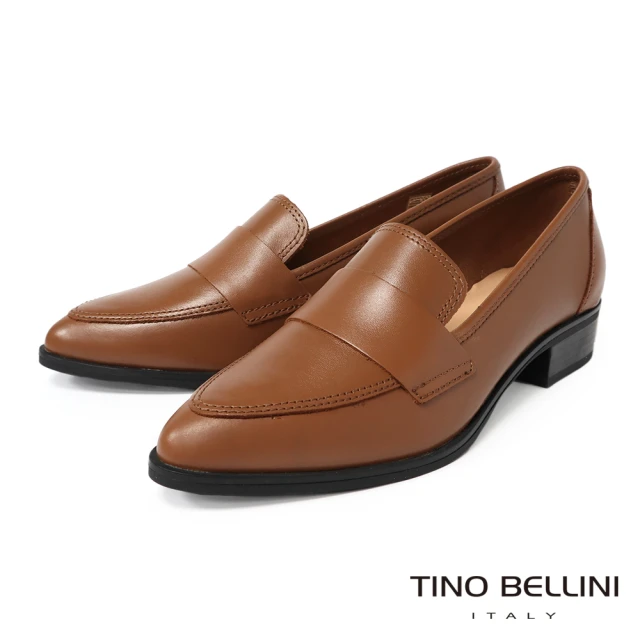 TINO BELLINI 貝里尼 義大利進口尖頭樂福鞋FWCT026F-N(咖啡色)