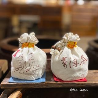 【茶韻】普洱茶2001年吉幸牌迷你小熟沱 高CP值 300克+專用透氣小麻袋 普洱茶葉禮盒(無農藥殘留)