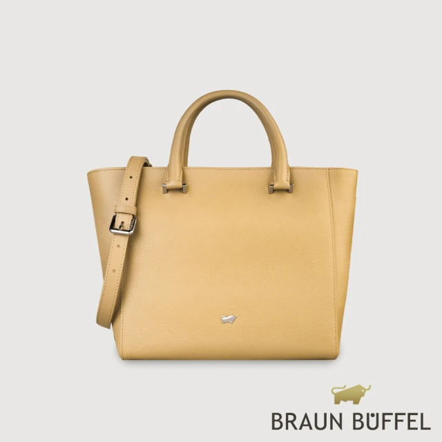 BRAUN BUFFEL 德國小金牛 台灣總代理 依雅娜 大托特包-淺棕色(BF853-56-CR)