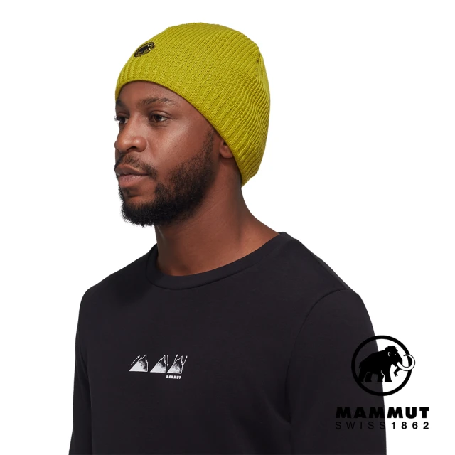 Mammut 長毛象 Sublime Beanie 刺繡LOGO保暖針織羊毛帽 光暈黃 #1191-01542