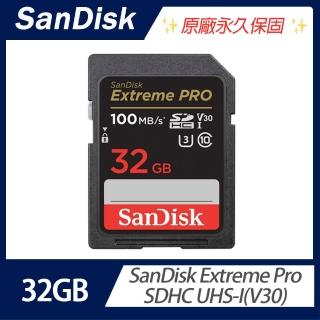 【SanDisk 晟碟】Extreme Pro SDHC UHS-I V30 32GB 記憶卡(臺灣代理商貨)