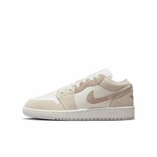 【NIKE 耐吉】AIR JORDAN 1 LOW SE GS 女鞋 大童 休閒鞋 運動鞋 米白棕(HF1863200)