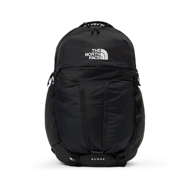 【The North Face】TNF 北臉 北面 休閒 防潑水舒適減壓休閒後背包 SURGE 男 女 黑(NF0A52SG4HF)