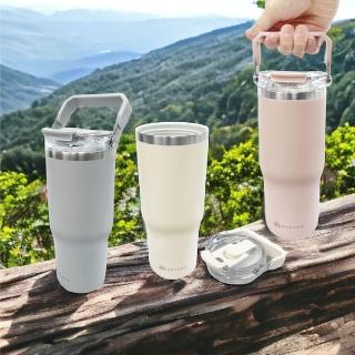 【伴佳家】陶瓷雙飲提提杯900ml(保溫 陶瓷杯 保溫杯)