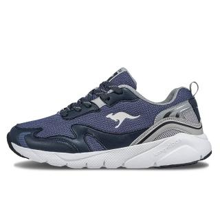 【KangaROOS】美國袋鼠鞋 男 WAVY 千禧復古輕量跑鞋/運動/穿搭/生活 深灰藍(KM41610)