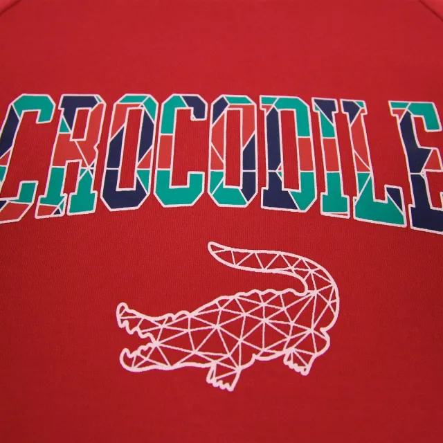 【Crocodile Junior 小鱷魚童裝】『小鱷魚童裝』經典鱷魚LOGO 印圖圓領T恤(產品編號 : U66415-01 大碼款)