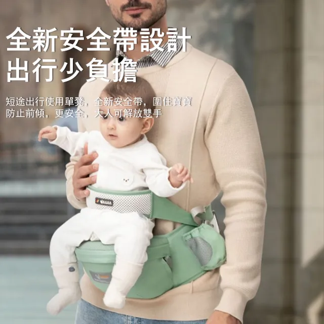 【Jonyer】升級款嬰兒背帶腰凳 寶寶外出透氣坐凳 新生兒/揹巾/腰凳 交換禮物(四季通用)
