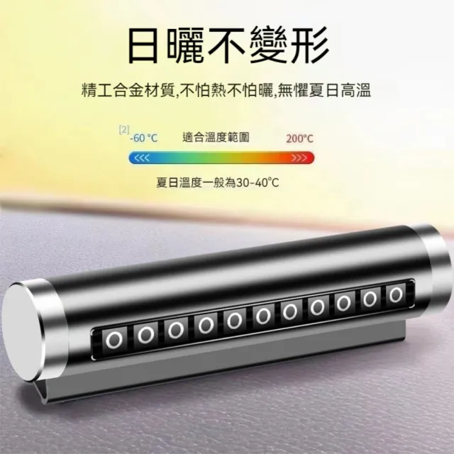 【Dagebeno荷生活】加大數字不懼高溫臨時停車牌 磨砂材質滾輪數字臨停電話牌(2入)