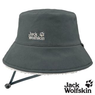 【Jack wolfskin 飛狼】雙面戴防水保暖帽 羊羔絨漁夫帽『深灰』(PORELLE 防水 + PrimaLoft 保暖紗)
