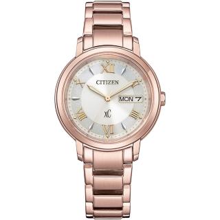 【CITIZEN 星辰 官方授權】xC 亞洲限定 光動能羅馬時尚腕錶-32.5mm 情人節 禮物(EW2426-62A)