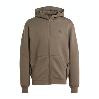 【adidas 愛迪達】D4T FULL ZIP H 男 連帽 外套 運動 訓練 休閒 舒適 吸濕排汗 棕綠(IY1133)