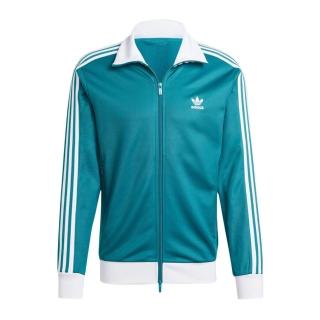 【adidas 愛迪達】Classic TT 男 立領 外套 運動 經典 復古 Y2K 合身 三葉草 藍綠(IY9878)