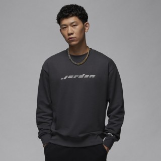 【NIKE 耐吉】長袖上衣 運動 休閒 喬丹 男 AS M J FLC CREW DR GCEL 煤黑(HQ4889060)