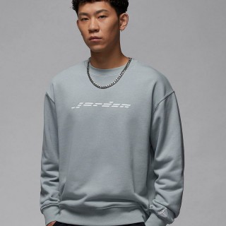 【NIKE 耐吉】長袖上衣 運動 休閒 喬丹 男 AS M J FLC CREW DR GCEL 灰(HQ4889041)