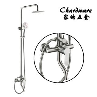 三檔淋浴花灑頂噴（拉絲）304不鏽鋼(升降頂噴.冷熱.沐浴.淋浴.花灑.蓮蓬頭.水龍頭.軟管.不銹鋼.衛浴)