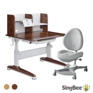 【SingBee 欣美】寬105cm 兒童桌椅組SBR-602&612S+CB138(書桌椅 兒童桌椅 兒童書桌椅 升降桌)