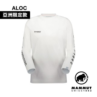 【Mammut 長毛象官方直營】QD Logo Print LS T AF 快乾LOGO長袖T恤 白/黑PRT3 男款 #1016-01030