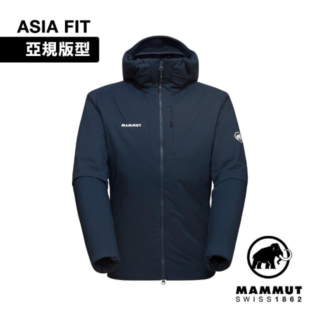 【Mammut 長毛象官方直營】Rime IN Flex Hooded Jacket AF 保暖連帽化纖外套 海洋藍 男款 #1013-02111