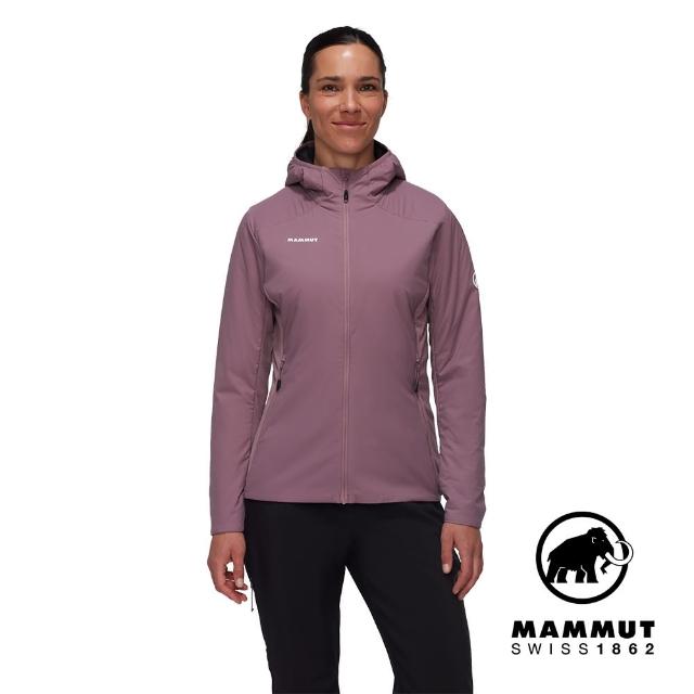 【Mammut 長毛象官方直營】Rime Light IN Flex Hooded Jkt 機能化纖連帽外套 波動紫 女款 #1013-03170