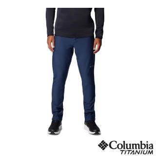 【Columbia 哥倫比亞】男款-防潑軟殼長褲-深藍(UAE59720NY/IF)
