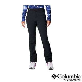 【Columbia 哥倫比亞】女款-極暖防潑軟殼長褲-黑色(UAR00130BK/IF)